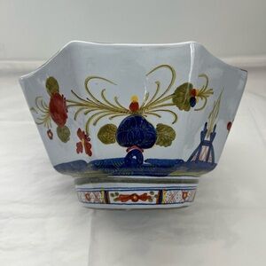 Vintage AMM Italy large octagonal centerpiece bowl